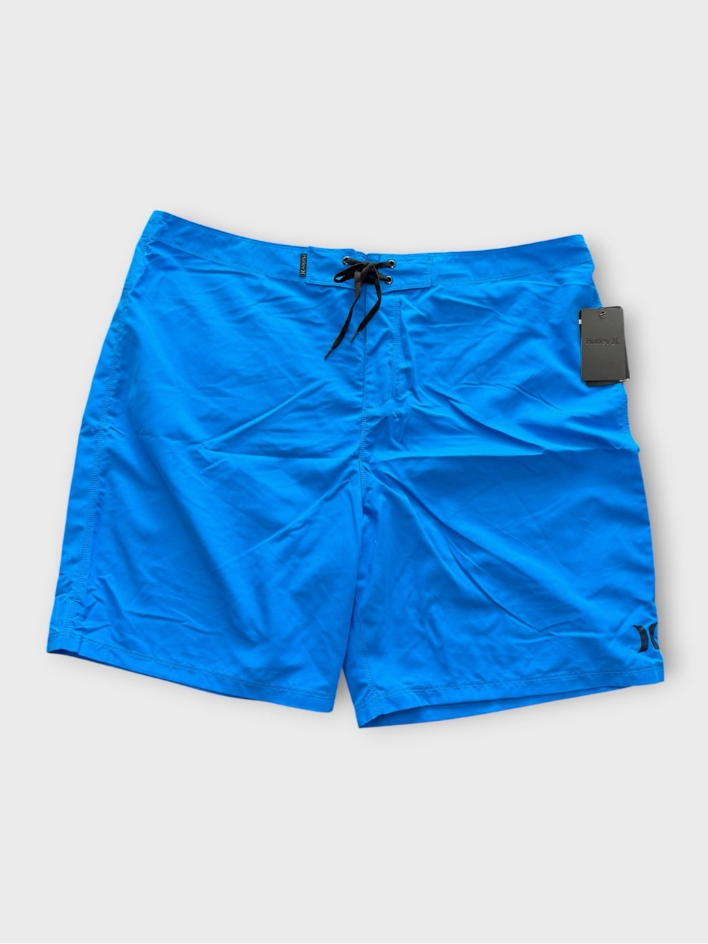 Hurley Men’s Electric Blue Swim Boardshorts with Black Drawcord